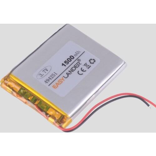 3pcs /Lot 494251 1500mAh 3.7v lithium Li ion polymer rechargeable batteryfor GPS mp3 mp4 phone navigation instruments small toys