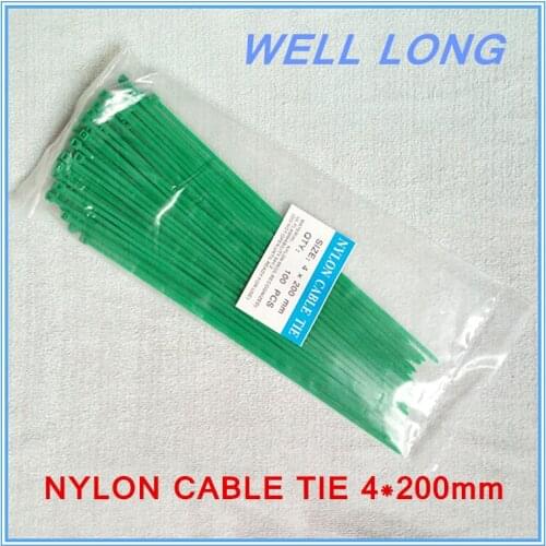 500pcs/lot 4*200mm 6# Self-Locking Nylon Wire Cable Zip Ties, Cable Ties