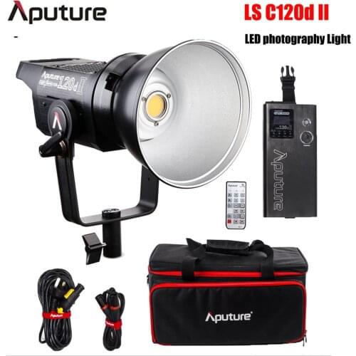 Aputure LS C120D Daylight 180W LED Lamp Continuous V-Mount Video Youtube Photograpy Light CRI96 TLCI97+ Dual Power Supply Remote