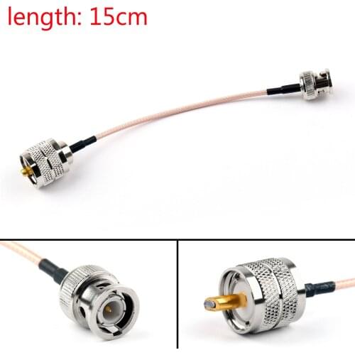 Artudatech 15cm/50cm RG316 Cable BNC Male Plug To PL259 UHF Male Crimp Jumper Pigtail 6in FPV Connector Parts