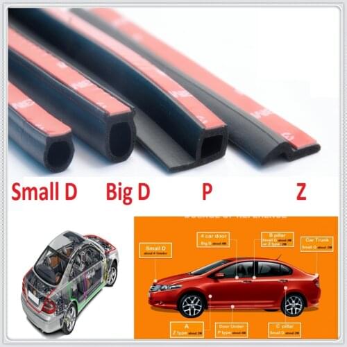 Car Rubber Seal Edge Door Sealing Strip for KIA SOLARIS Verna IX25 IX35 IX45 Sonata 8 Any Cars Cadenza Telluride KOUP eco