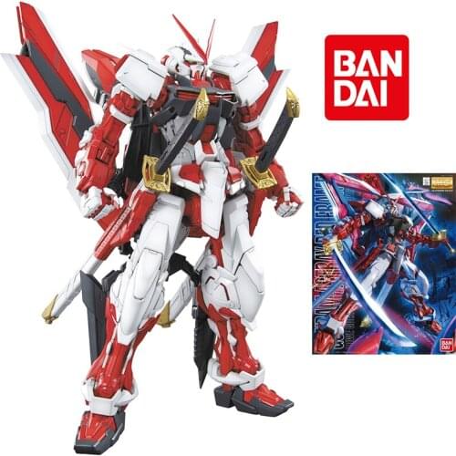 Bandai Gundam Assembly Gunpla Robot MG 1/100 MBF-P02 Gundam Astray Red Frame Action PVC Model Figura Anime Figure Toys kid Model