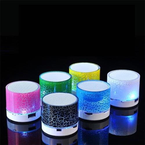 Mini Wireless Speaker with LED Light Colored Flash Handsfree Wireless Speakers Type Bluetooth Version Waterproof PMPO Control