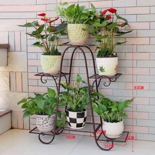 Terrasse Decoration Planten Standaard Salincagi Decorative Metal Varanda Balcony Balkon Plant Stand Shelf Flower Iron Rack