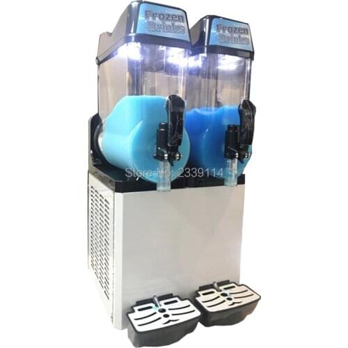 Double tank 12L Smoothie Slush Machine cold drink dispenser machine commercial for sale