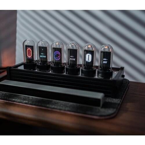 EleksTube IPS RGB Nixie Tube Clock Glow Tube Clock Customized Dial Styles Creative Decor Gifts