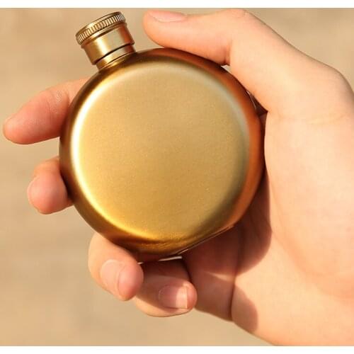 Mini Small Flagon Flask Stainless Steel Whiskey Flagon Golden Vodka Hidden Alcohol Botella Acero Inoxidable Drinkware ED50JH