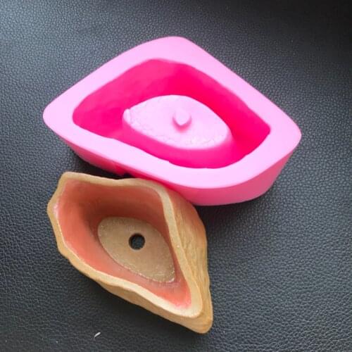 Rock Pot Mold for Concrete Clay Craft Stone Silicone Pot Molds Handmade Cement Planter Mould