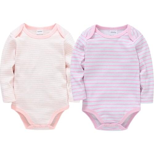 Kavkas Baby Girls Clothes Summer Stripe Two Piece Set 100%Cotton Long Sleeve Fashion Jumpsuit зимний комбинезон дети