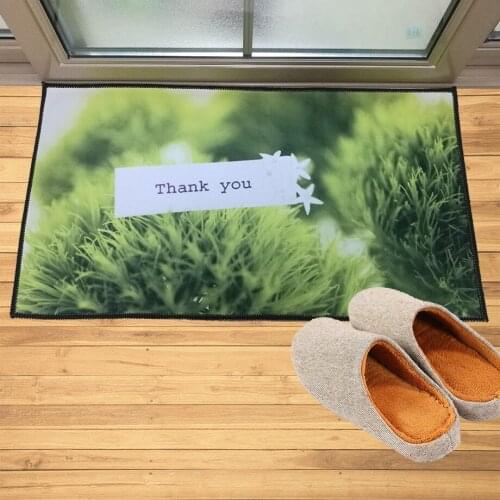Green Plant Thank You Doormat Entrance Welcome Mat Hallway Doorway Bathroom Bedroom Kitchen Rugs Custom Floor Mats Carpet Gift
