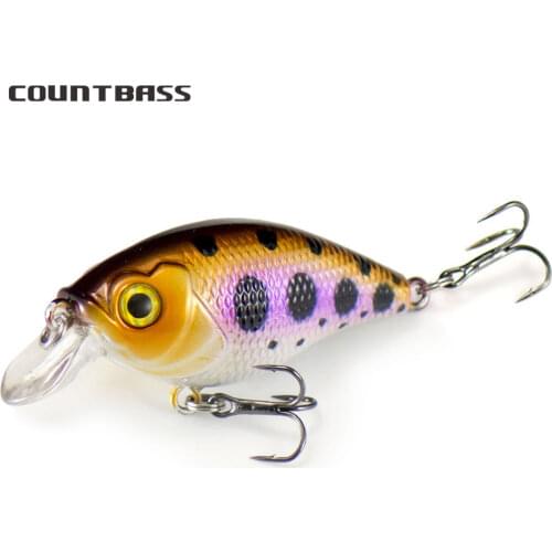 1pc Countbass Crank Bait Hard bait 46mm 6.8g Floating Chatterbait Wobbler Fishing Lures Pesca Hooks, Anglers Lures for Trout