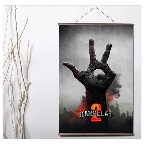 Lot style Choose Zombieland: Double Tap Movie Art Canvas print poster decoration painting with solid wood hanging scroll