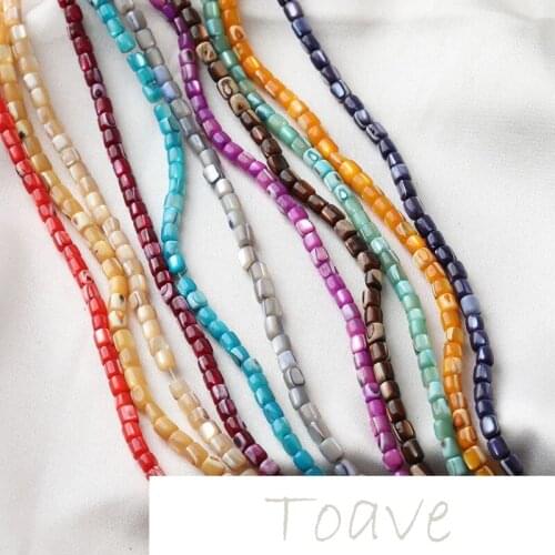 Shell material millet column straight hole dyeing diy beaded hand-made material accessories