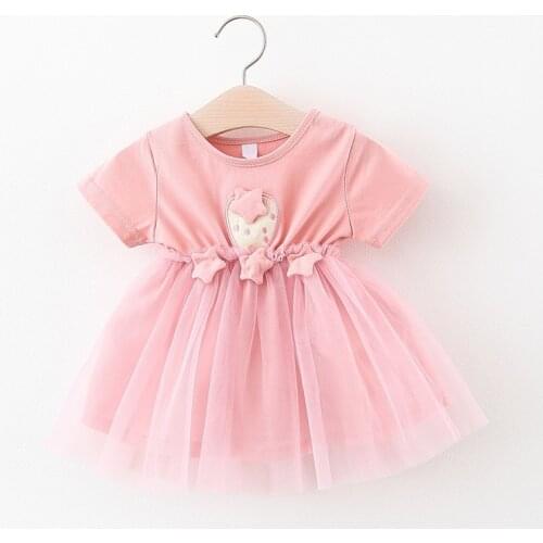 Melario Baby Girl Dress New Summer Kids Costume Sweet Patchwork Mesh Princess Newborn Dress Cute Infant Baby Clothes