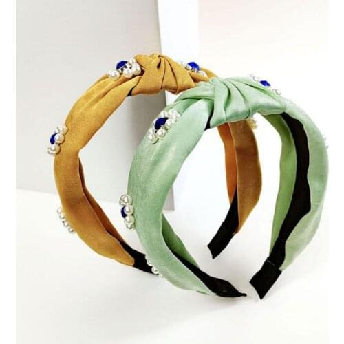 Korean candy-colored retro fabric sweet wide brim pressed hair accessories flower rhinestone fashion hairbands