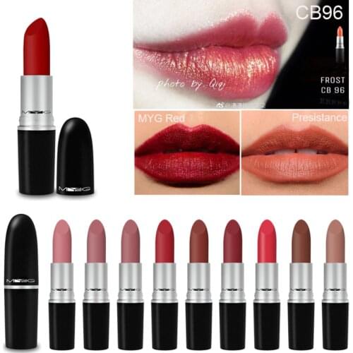 Rich Pigmented Creamy Lipstick Matte Lip Stick Shimmer Golden Bronze Moisture Full Series Retro Color Vitamin E Lip Care Stick