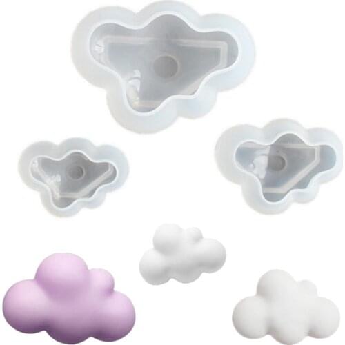 New 3D Cloud Shape Chocolate Silicone Mold Mousse Fondant Ice Cube Mould Pudding Candy Soap Candle Molds Baking Cake Decoration