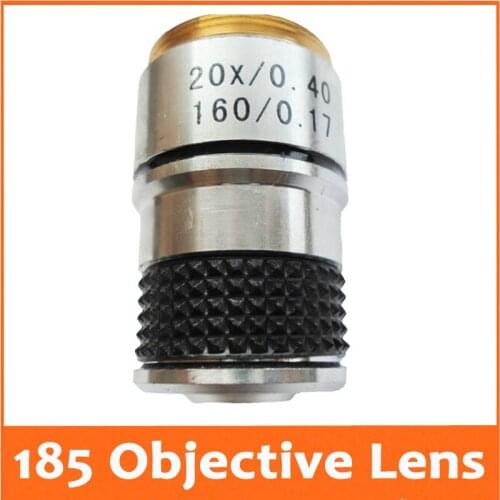 New 20X L=185 Professional Educational Achromatic Bio-Microscope Objective Lens for Biological Microscope Lab Accessories
