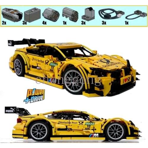 NEW M4 DTM - Timo Glock Sports Cars Vehicle RC Motor Power Function Fit MOC-39402 Building Block Bricks Toys Kid Gift