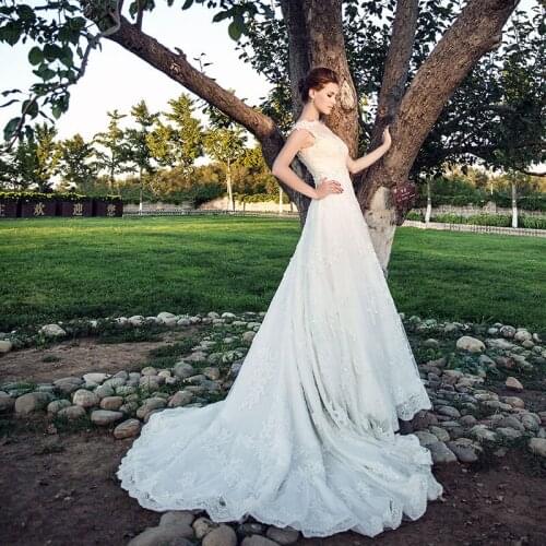 Bridal gown new sexy vestidos beading crystal shopping sales online cap sleeve a-line lace appliques mother of the bride Dress