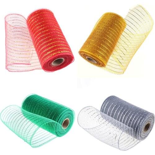 Christmas Decoration Mesh Flower Packing Net Bow Gauze Net Cloth Tulle Roll Wedding Party DIY Decorations Festival Supplies