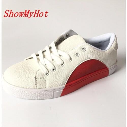 ShowMyHot Mens traine Hombres zapatos lazy shoesshoes luxury brand thick bottom breathable solid basic flats skate shoes