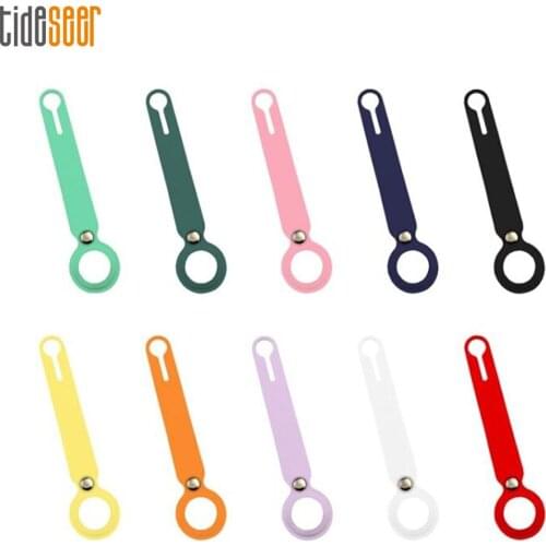 Silicone Protector Cover Keychain For Airtags Anti-scratch Anti-fall Protective Case Key Holder for Apple Locator Tracker Sleeve