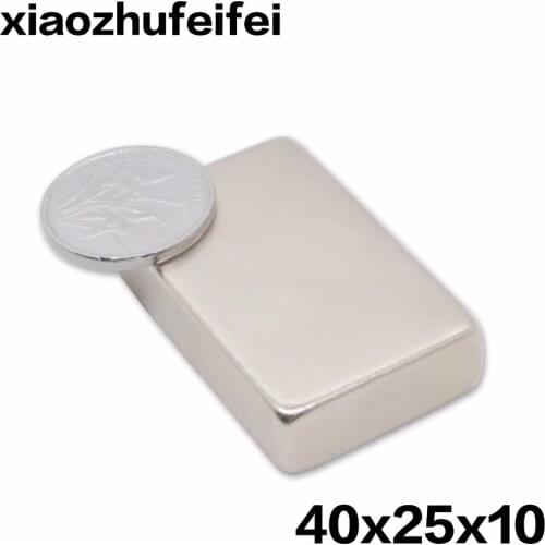 10pcs Cuboid Block 40*25*10 Super Strong high quality Rare Earth magnets 40x25x10 Neodymium Magnet 40mmx25mmx10mm