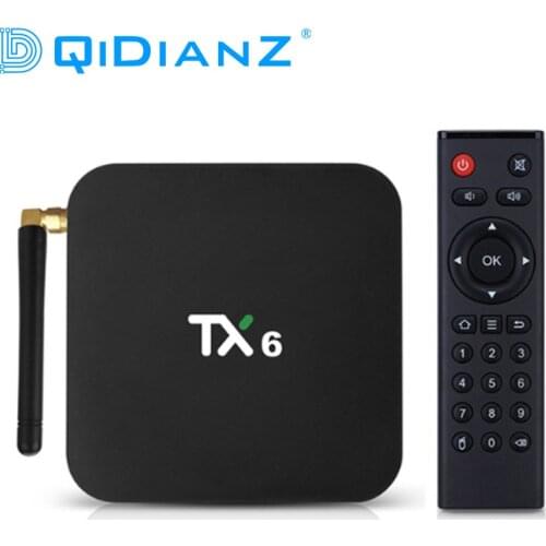 Tanix TX6 Smart Android 9.0 TV BOX 4G 32G Allwinner H6 Quad Core 2.4G+5G Dual Wifi BT4.1 Set Top Box 4K HD H.265 Media Player