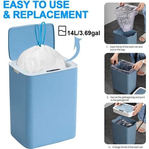 Automatic Touchless Intelligent induction Motion Sensor Kitchen Trash Can Wide Opening Sensor Eco-friendly Waste Garbage Bin