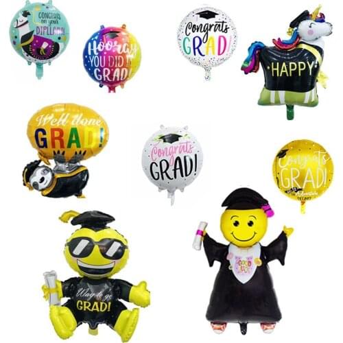 Graduation 2019 gift congratulations graduate foil helium air balloons bachelor graduation hat party decoration balloon