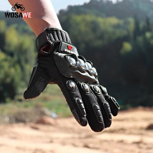 WOSAWE Biker gloves full finger Gloves Touchscreen Full Finger Moto Bike Motocross Gloves Guants Luva Moto Motorcycle Gloves man
