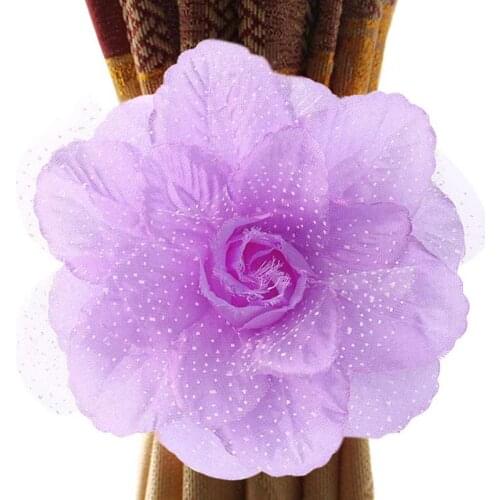 Peony Flower Curtain Clip-on Holdback Tieback Holder home decoration accessories modern Curtain strap