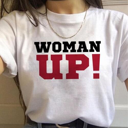 Feminism struggle like a girl T-shirt female Harajuku Ullzang 90s T-shirt feminism graphic T-shirt Korean style top three-way
