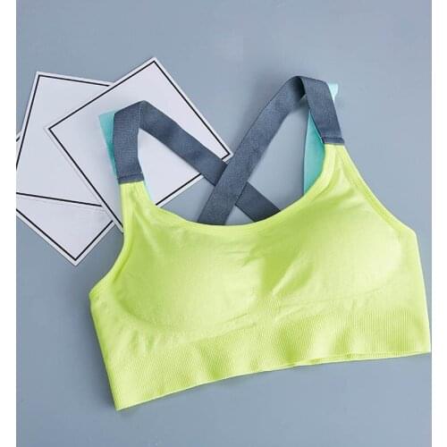 Cross Strap Back Women Sports Bra Professional Quick Dry Padded Shockproof Gym Fitness Running Yoga Sport Brassiere Tops