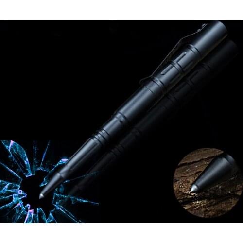 1/8PCS Metal Ballpoint Pen Tactical pens tungsten steel unisex metal multifunctional ballpoint window tool pen writin 0.7mm