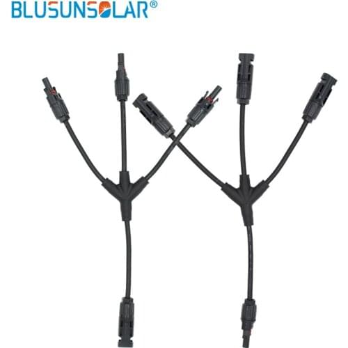 2 Pairs/ Lot Hot Selling 3 In 1 Branch Connector IP67 Waterproof PV Parallel Connector Wiring Solar Panel Together Solar