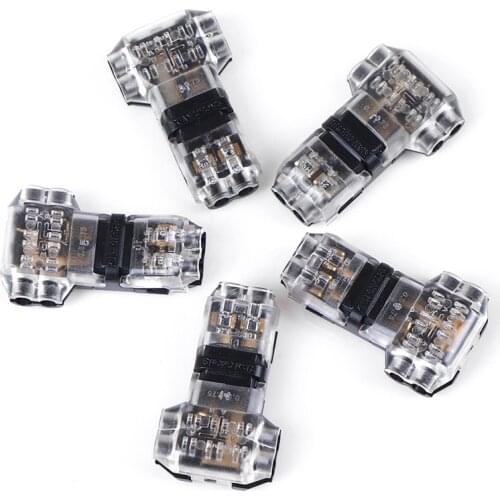 5Pcs/lot Universal Compact Wire Wiring Connector T SHAPE Conductor Terminal Block With Lever Hot Sale