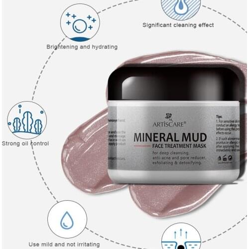 60g Mineral Mud Mask Blackhead Shrink Pores Nasal Patch Nasal Mask Cleansing Moisturizing Oil Control Easy To Clean TSLM1