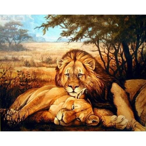 Diamond Embroidery Diy Diamond Painting Cross Stitch Kits Diamond Mosaic Lion Full Square Diamond Embroidery AD235