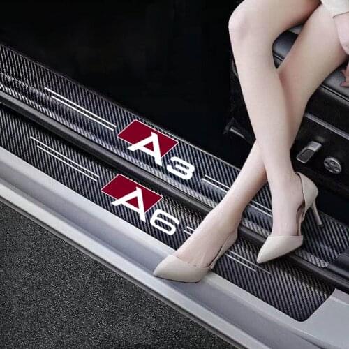 4pcs car sticker door decoration modified protective decoration For audi A1 A3 A4 A5 A6 A7 A8 Q3 Q5 Q7 Q8 accessories