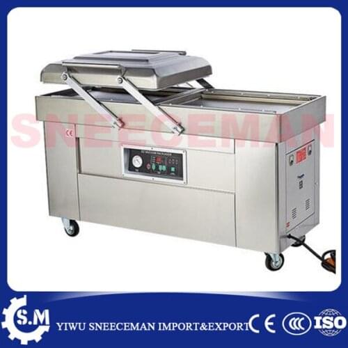 DZ-600-2s dry-wet vacuum sealing machine commercial double room cooked package vacuum sealing machine