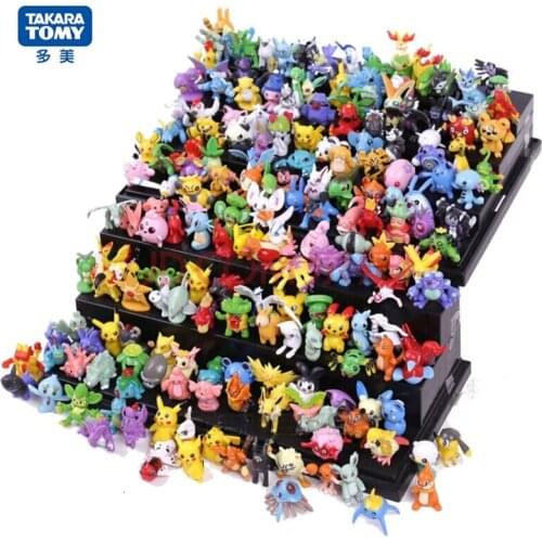 New 2-4cm 6/24/144pcs Takara Tomy Pokemon Action Figure Toys Mini Figures Model Toy Pikachu Anime Kids Doll Birthday Gifts