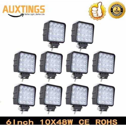 10PCS 48W led work light spot flood beam Offroad Driving Lights For 4x4 ATV Truck Tractor Motorcycle Lamp 12v 24v