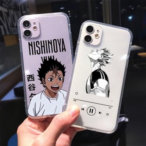 Haikyuu Volleyball Boy Hinata Attacks Anime Phone Cases for IPhone 12 11 Pro XR XS Max 7 8 Plus X SE 2020 Soft Clear Back Cover