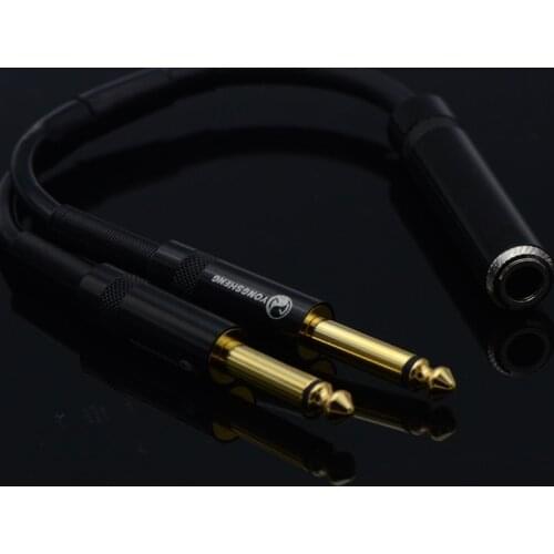 HIFI DIY Audio Cable Female 6.35mm to 2 6.5mm Male Musical Instrument Audio Lossless Conversion Line