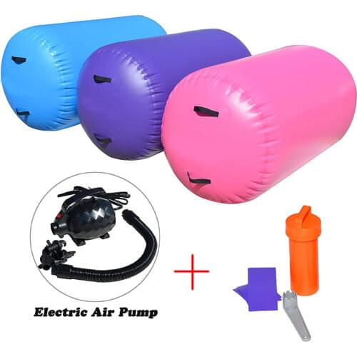 Customized Inflatable Gymnastic Mat Colorful Air Rolls Beam Yoga Gymnastics Training Roller Cylinder Airtrack Exercise