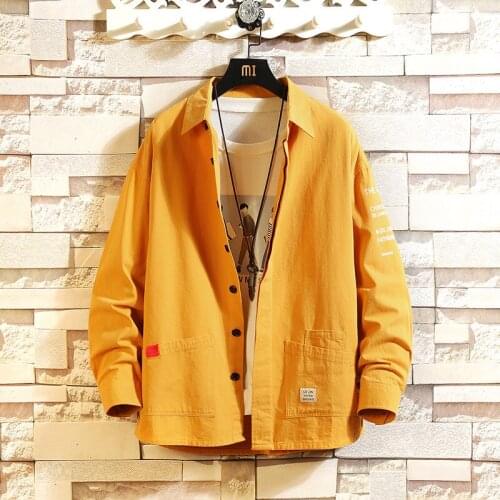 Men Fashion Loose Plaid Shirt Casual Jacket Student Shirt Plaid Long Sleeve Shirt Harajuku Streetwear Shirts Matching Male Tops