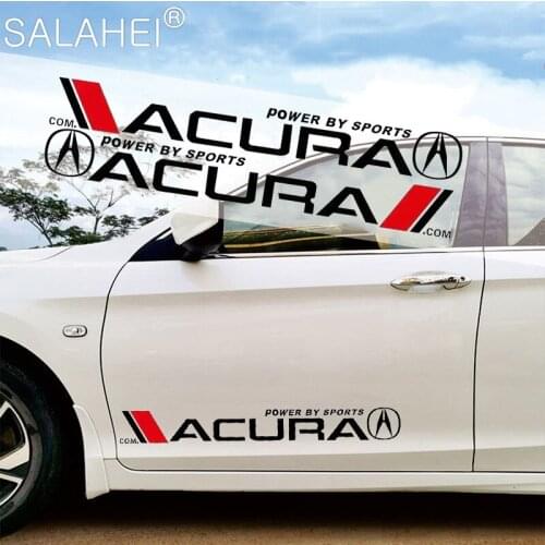 2pcs Car Door Side Stickers Car Styling Body Decals Film For Acura- CDX RDX ILX TLX RLX RDX MDX NSX TL RL Decoration Sticker