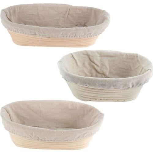 New Rattan Bread Proofing Basket Natural Oval Rattan Wicker Dough Fermentation Sourdough Banneton Bread Basket